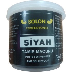 Resim Solon Çok Amaçlı Ahşap Parke Masa Sehpa Çizik Çok Amaçlı Tamir Dolgu Macunu Siyah 240 Gr 