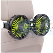 Resim Kosona Araba Arka Koltuk Usb Fan, 3 Hızlı 360 Döner, 5-balde Soğuk Hava, Sessiz Motorlu, Araç İçi Soğutucu Aksesuarı 