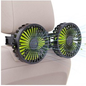 Resim Kosona Araba Arka Koltuk Usb Fan, 3 Hızlı 360 Döner, 5-balde Soğuk Hava, Sessiz Motorlu, Araç İçi Soğutucu Aksesuarı 