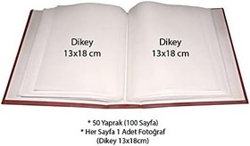 Resim Rabsev 13x18cm 100 Fotoğraf Kapasiteli Ciltbezli Lüks Fotoğraf Albümü (MAVİ) 