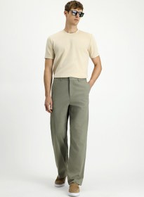 Resim Kiğılı Regular Fit Standart Kesim Likralı Kanvas / Chino Pantolon 