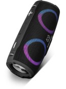 Resim Boombox 30W Çift Bass USB Hafıza Kartı Aux Radyo LED Işıklı Bluetooth Hoparlör Hi-Fi Ses Bombası 