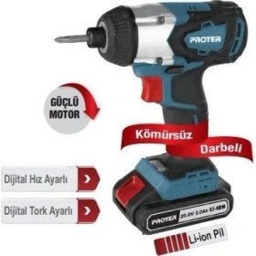 Resim Proter Pst 360T 20V 2 Ah/lion 350N Tork Darb.k.süz Proter 