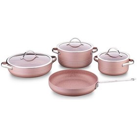 Resim Korkmaz Linea 7 Parça Rose Gold Tencere Seti A2619 