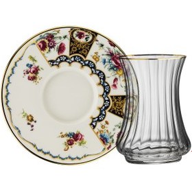 Resim Sandro Moreno 1453 Antik Rose Optik 12 Parça 6 Kişilik Çay Seti 110 ml 