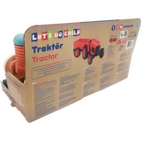 Resim Let's Be Child Römorklu Sürtmeli Plastik Traktör LC-30878 Açık Yeşil-Turuncu 