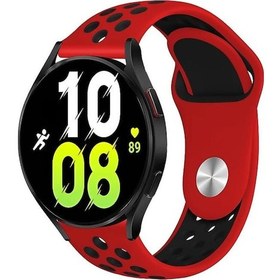 Resim Forzacase Amazfit Pace / Pace 2 Uyumlu Delikli Silikon Kordon Kayış - Fc137 Kırmızı 