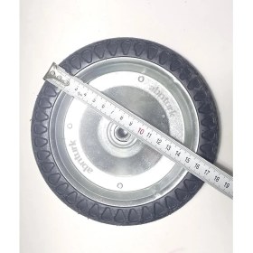 Resim abnturk 1 Adet 18CM Metal Gövde Pazar Arabası Tekerleği Süper Sağlam Araba Tekeri Çelik Gövde Özel TekerlekBilyalı değildir. 