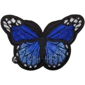 Resim Aplike Ütü İle Yapışan Kelebek Lacivert Arma 7x5 cm 