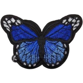 Resim Aplike Ütü İle Yapışan Kelebek Lacivert Arma 7x5 cm 