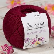 Resim La Mia Mercerized Cotton Bordo El Örgü İpi - 23 - 33596 