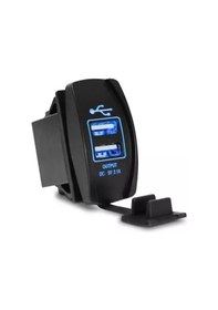 Resim Oto Usb Şarj Söketi Marin Tip 2Li Usb 12-24V - 5V/3.1A Mavi 