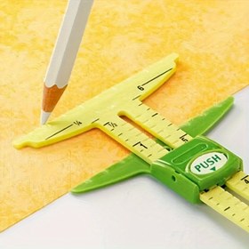 Resim 1 adet 5'i 1 arada çok amaçlı dikiş kaydırma ölçeği, dayanıklı plastik yorgan ve yama işi cetveli, Nancy ölçüm ölçeği ile doğru terzilik ve el sanatları ölçüm aracı, dikiş için ölçü bandı 