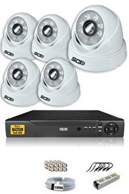 Resim IDS Hard Disksiz 5 Kameralı 5mp Sony Lensli 1080p Fullhd Güvenlik Kamerası Sistemi D-2028HD-SET5-NOHDD 