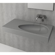 Resim Bocchi Etna Etajerli Lavabo 90 Cm Gri 1115-006-0125 