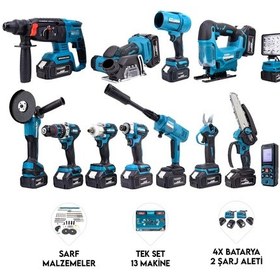 Resim Dawreek BT0118 350NM 4 Batarya Çantalı 13'li Set Akülü Vidalama 