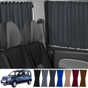 Resim Oto Pandami Renault Kangoo 1 . Nesil Kısa Şase 1997-2009 Uyumlu Füme Raylı Oto Perde Takımı 