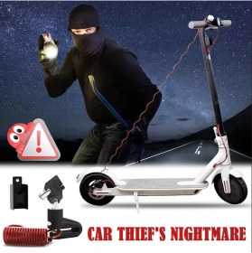 Resim Motorsiklet Scooter Bisiklet Tekerlek Elektrikli Araç Disk Kilidi Güvenlik Kiliti 
