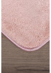 Resim Relax Pudra Köşeli 60x100 + 50x60 Cm 2'li Pufidik Banyo Paspası Pembe 