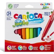 Resim Carioca Jumbo Yıkanabilir Keçeli Boya Kalemi 24'lü 