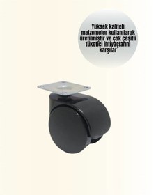 Resim Mey İthalat Halı Ve Beton Uyumlu Kilitsiz Mobilya Tekerleği 4 Lü Diğer 
