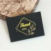 Resim 100 Adet Düğün Nimet Kartı Teşekkür Mesajı Hediye Dekorasyon Kartı Bronzlaştırıcı Çiçek Tebrik Kartı Teşekkür Ederim Siyah Diğer 