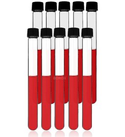 Resim Deney Tüpü Cam Vida Kapakli 16X160 Mm ( Test Tube ) x 10 Adet 