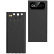 Resim Sunix 12.000 Mah 22.5W Kendinden Kablolu Süper Hızlı Powerbank Siyah Pb-88 