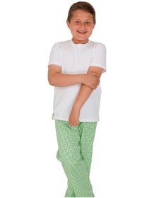 Resim The Don Aile Beyaz-Yeşil Kareli Erkek Çocuk Pijama Takımı (9-14 Y 