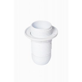 Resim İthal Bakalit E14 Abajur Duy Tam Diş Beyaz 