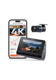 Resim 70mai A800se Dashcam Araç Ön Arka 4k Hdr 2160p+1080p, Çift Araç Kamerası 3" Ips, F1.55 Açıklıklı Gece Görüşü, 210s Buffer Acil Durum Ön Kayıt, Park İzleme Micro Sd Kart Dahil Değil 