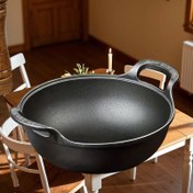Resim Four Seasons Evrensel/Yemek Servisi Pişirme Aracı - Çift Kulplu, Kompakt Boyutlu, Yapışmaz ve Dayanıklı Dökme Demir Tava 