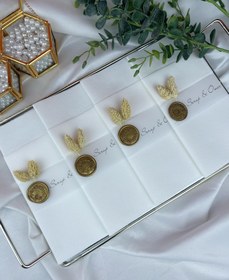 Resim Özel Tasarım Mühürlü Cepli Nişan Peçetesi - Kişiye Özel 