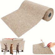 Resim 1pc Lüks Yün Karışımı Kedi Tırmalama Pedu - Kolay Kurulum, Yeniden Kullanılabilir Anti-Tırmalama Mat, Dayanıklı Polyester Malzeme, Kediler İçin Uygundur 