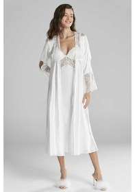 Resim Pierre Cardin Ekru 6'lı Full Güpür Gecelik Sabahlık Tk 6620 Çok Renkli 