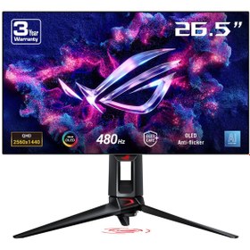 Resim Asus ROG Swift PG27AQDP 26.5 inç 480Hz 0.03ms 2K QHD Adaptive Sync WOLED Gaming Monitör 