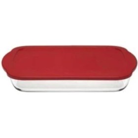 Resim Tekno Trust 500-999 ml Borcam Kırmızı Kapaklı Kare ve Dikdörtgen Saklama Kabı 2 Adet 2 Cam Turuncu 