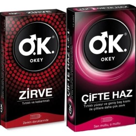 Resim Okey Zirve 10'lu Prezervatif + Okey Çifte Haz 10'lu Prezervatif 