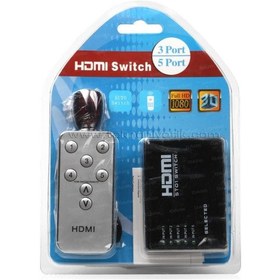 Resim Dark Full Hd 5 Giriş 1 Çıkışlı Uzaktan Kumandalı Hdmı Switch Seç 