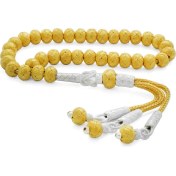 Resim Gümüş Hediye Al El Işçiliği Küre Kesim Gold-Silver Mini Boy 1000 Ayar Gümüş Kazaz Tesbih 