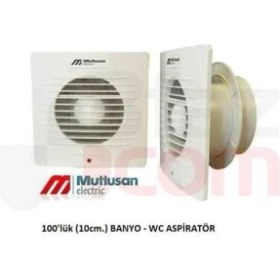 Resim Mutlusan 100 Aspiratör 10 cm Banyo ve WC İçin Modern Tasarımda Beyaz Renkli Aksesuar 