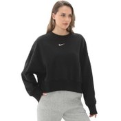 Resim Nike W Nsw Phnx Flc Oos Crew Kadın Sweatshirt Siyah 