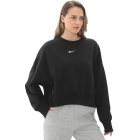 Resim Nike W Nsw Phnx Flc Oos Crew Kadın Sweatshirt Siyah 