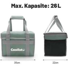 Resim Coolist Cl26lg 26 Litre Katlanabilir Termos Bez Çanta / Buzluk Beyaz 
