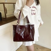 Resim Dört Renk Mevcut - Yeni Kadın Omuz Çantası - Trendy Çok Yönlü Tote - Moda Minimalist El Çantası - Büyük Kapasiteli Çanta - Fermuar Kapatma - Günlük Seyahat, Alışveriş, Seyahat, Kontrol, Spor ve Fitness Senaryoları İçin Uygun 