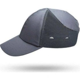 Resim Shelter Fileli Gri Spor Model Darbe Emici Baret Şapka 