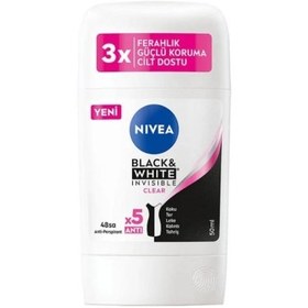Resim Nivea Kadın Stick Deodorant Black&White Invisible Clear 50ml 