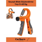 Resim Carlburn Premium Üretim El Bilek Güçlendirici Kas Yapma Ayarlı Damar Sayaçlı Bilek Güçlendirme Yayı 5-60 Kg. 