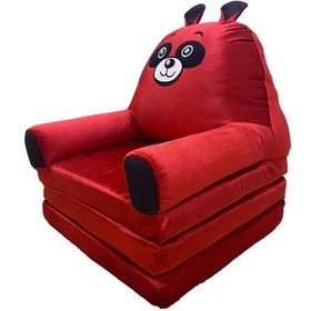 Resim Katlanabilir Bebek-Çocuk Koltuğu Sandalye Portatif Yatak Puf (542016006) Kırmızı 