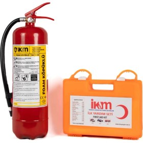 Resim Ikm 6 kg Köpüklü Yangın Tüpü + Ilkyardım Çantası / Ruhsata Uygun 